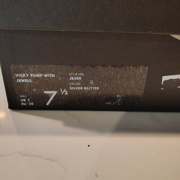 J. Crew Collection - Made in Italy Silver Glitter Vicky Pump with Jewels - Picture 6 of 6